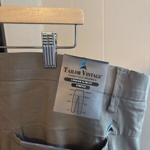 Tailor Vintage Performance Tech Chino Pants Men’s Mushroom 38x30 NWT Preppy